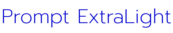 Prompt ExtraLight 字体